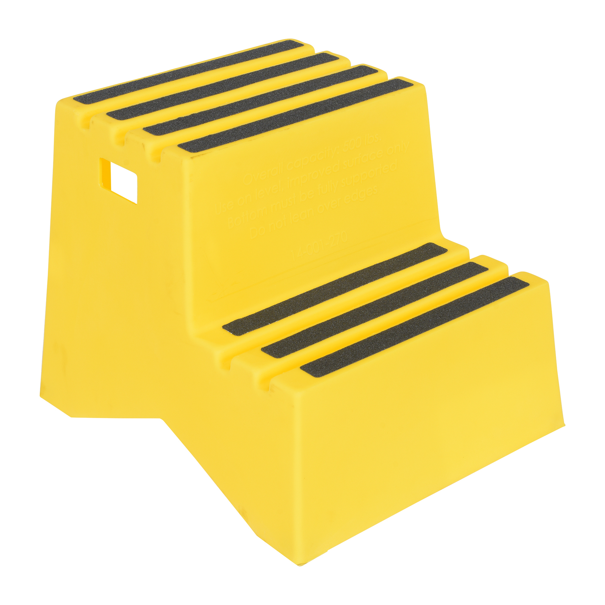 Vestil 2-Step Polyethylene Step Stool - 19.5in., 500-Lb. Capacity, Non-Skid Surface, Model# VST-2-Y